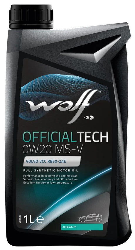 Huile moteur Wolf officialtech ms-v . huile moteur 0w20 1l off.tech ms-v