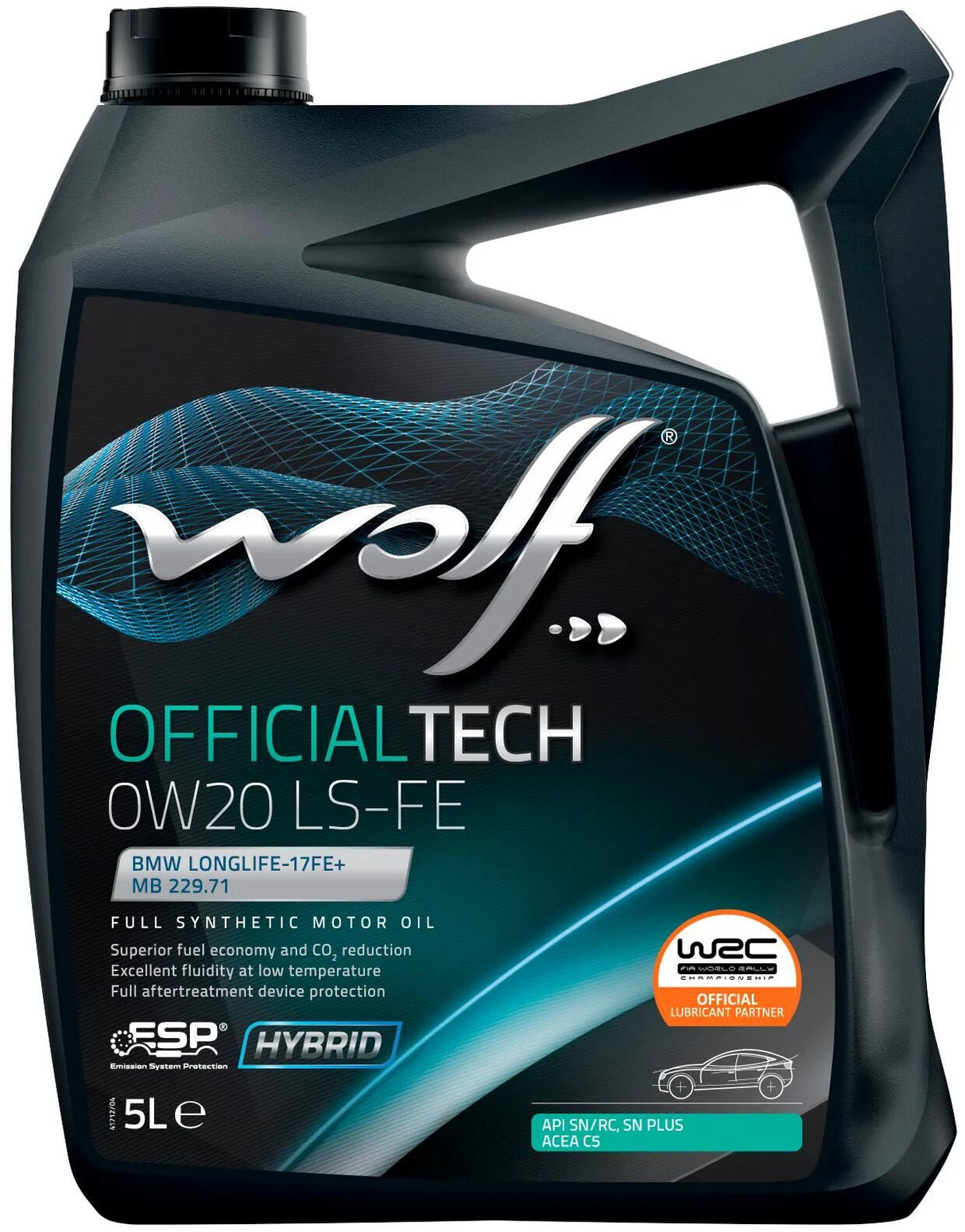 Huile moteur Wolf officialtech ls fe . huile moteur 0w20 5l off.tech ls-fe