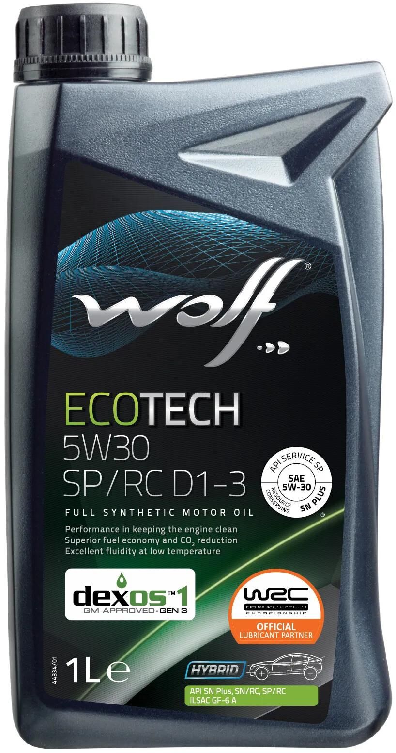 Huile moteur Wolf ecotech sp rc d1-3 . huile moteur 5w30 1l ecotech sp rc d1-3
