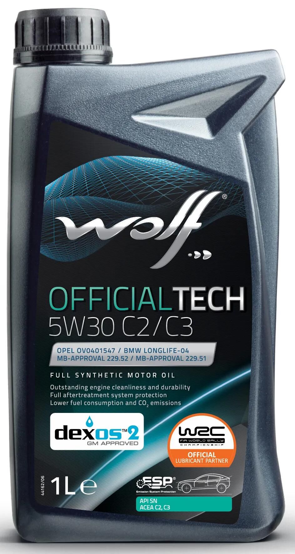 Huile moteur Wolf officialtech c2 c3. huile moteur 5w30 1l officialtech c2 c3