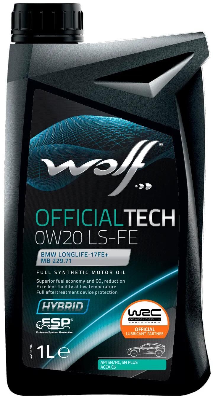Huile moteur Wolf officialtech ls fe . huile moteur 0w20 1l off.tech ls-fe