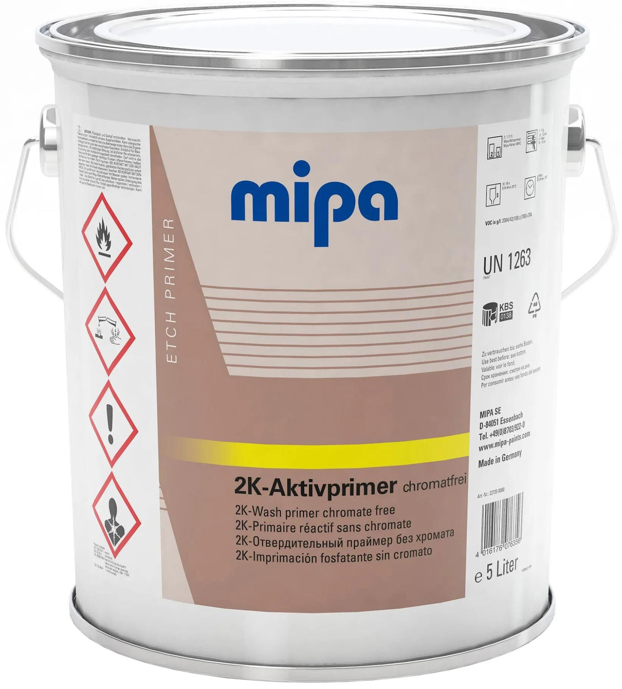 Mipa primer apprêt actif apprêt actif 5l apprêt de lavage 2k