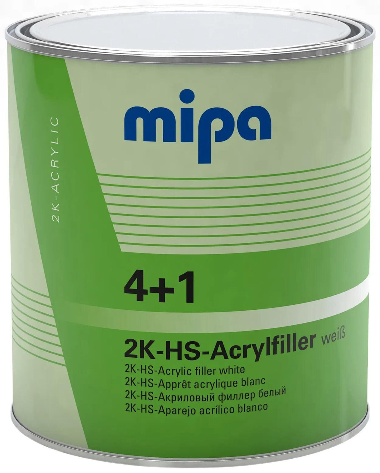Mipa mastic acrylique 4+1 hs 4+1 filtre acrylique hs 3l blanc