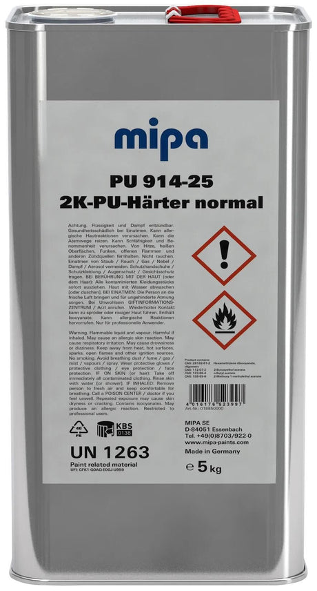 Durcisseur Mipa pu 914-25 haerter pu914-25 5ltr.