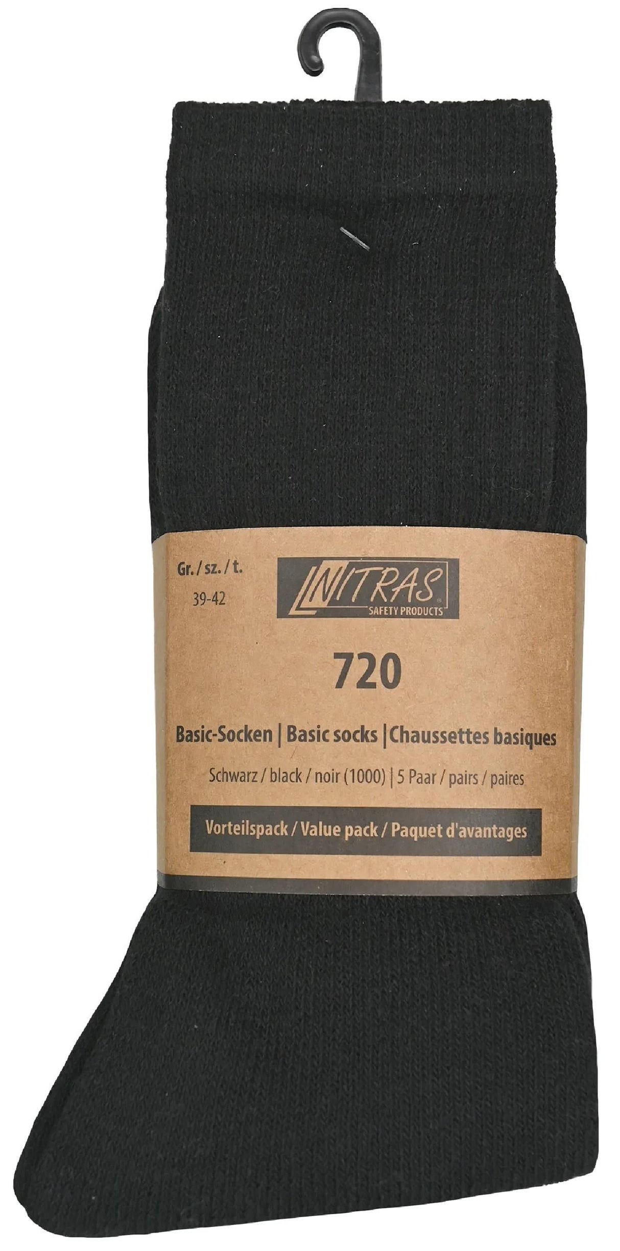 Nitras sécurité chaussettes nitras basic chaussettes de base sw gr. 35-38 nitras 1 paquet de 5 paires