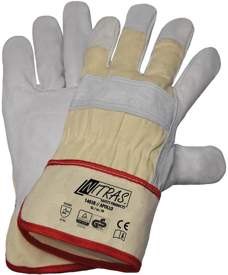 Nitras gant de sécurité en cuir nitras gant apollo taille 11 coton peau de vache apollo