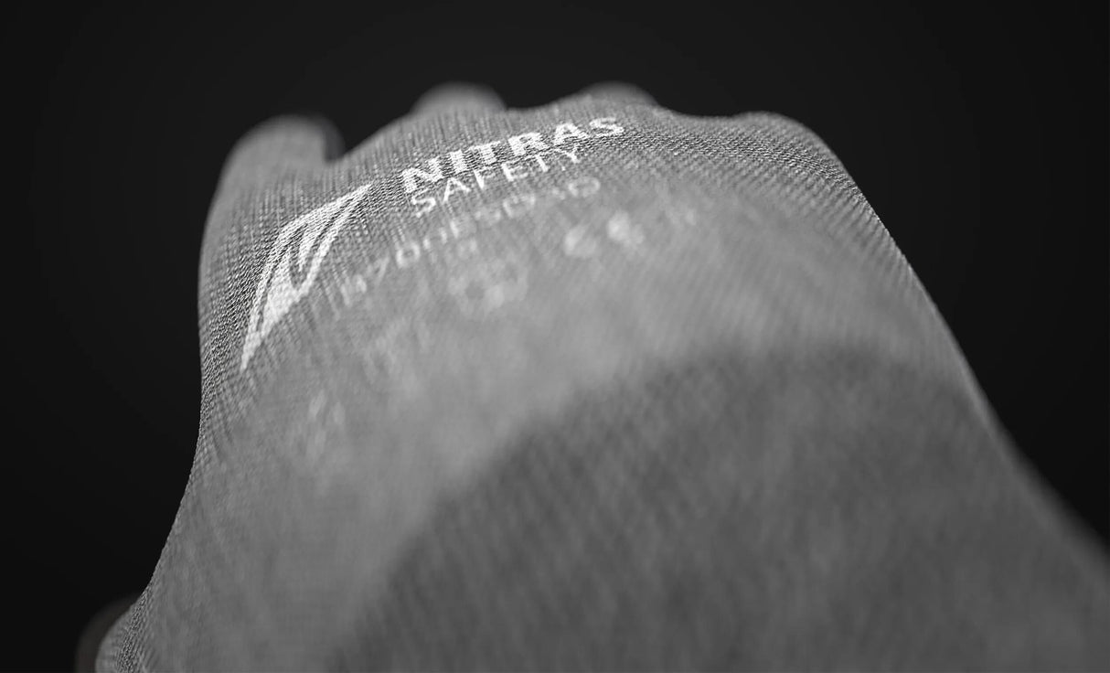 Gant de travail flexible Nitras Safety Nitras 8700esd3d . gant gris taille 7 nitras