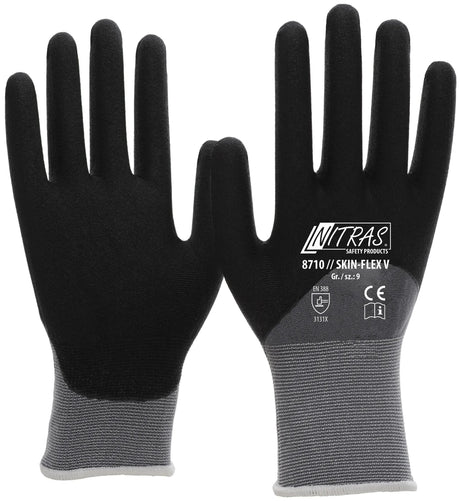 Nitras sécurité nitras gant tricoté fin peau flex v taille de gant 10 peau flex v
