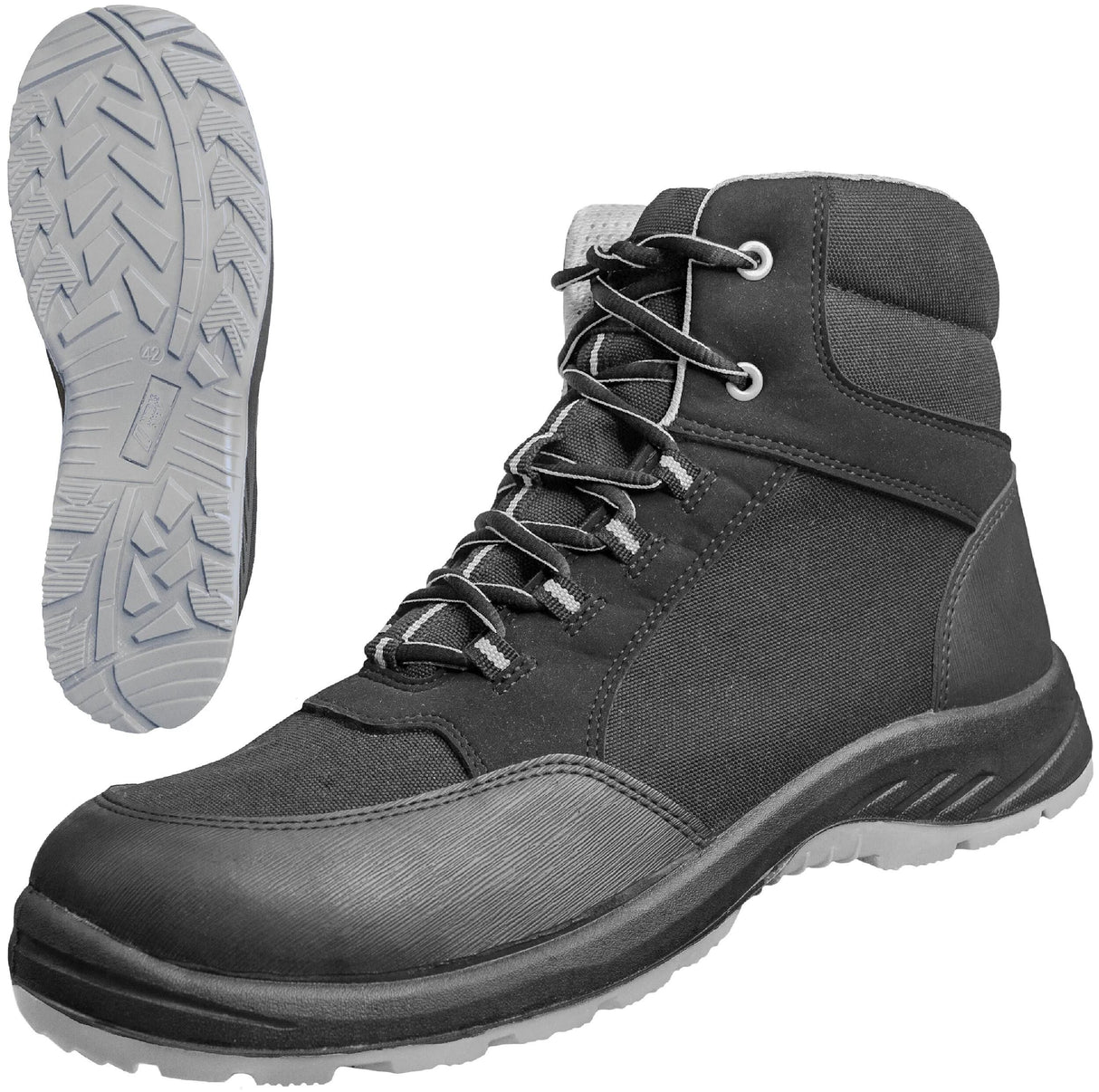 Botte de sécurité Nitras Nitras Solid Step Mid bottes de sécurité gr. 42 marches solides gris moyen
