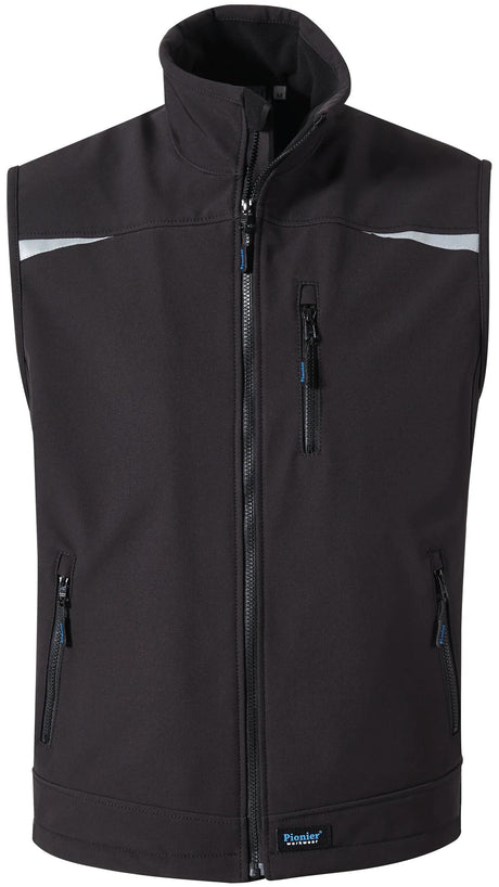 Pionier workwear Pioneer softshell gilet uni softshell taille de gilet. m pionnier noir