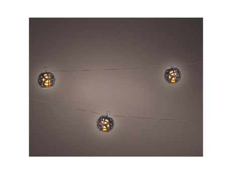 Guirlande lumineuse solaire LED Lumineo l175cm 8 x 10 LED couleur avec éclairage flamme
