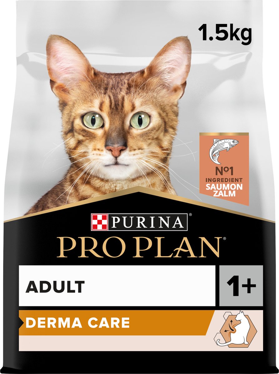 Pro Plan Elegant Adult Derma Care - nourriture sèche pour chat - saumon - 1,5 kg