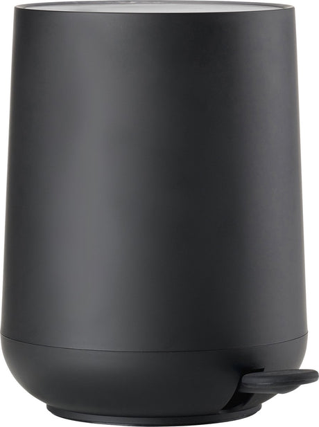 Zone Danemark Poubelle à pédale Nova - Poubelle de salle de bain à fermeture douce - Petite poubelle - Accessoires de salle de bain - Plastique - 3 litres - 23,5 x 20,5 cm - Noir