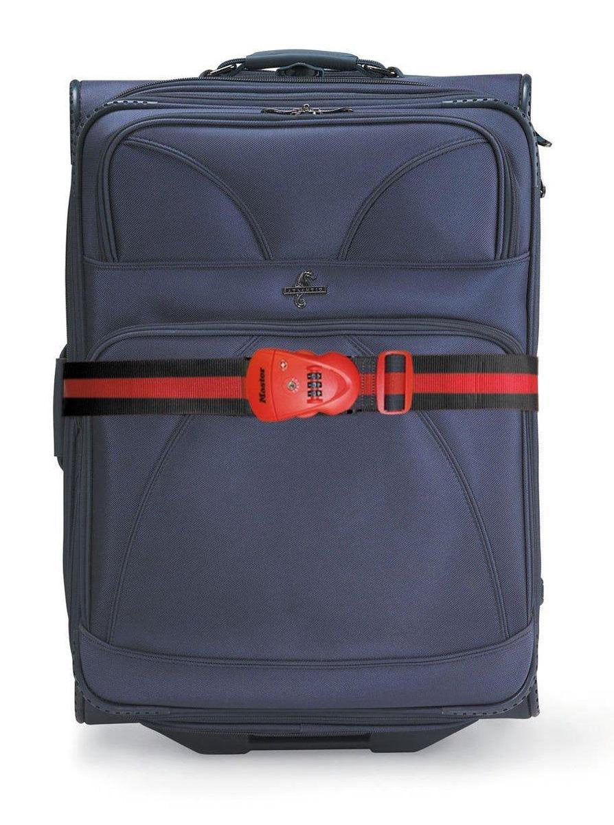 Masterlock - sangle de valise avec serrure TSA - 190 cm - rouge noir