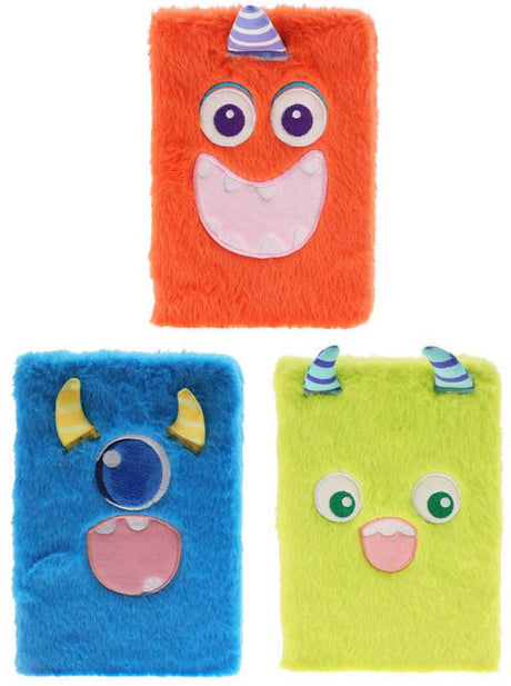 Carnet peluche monstre