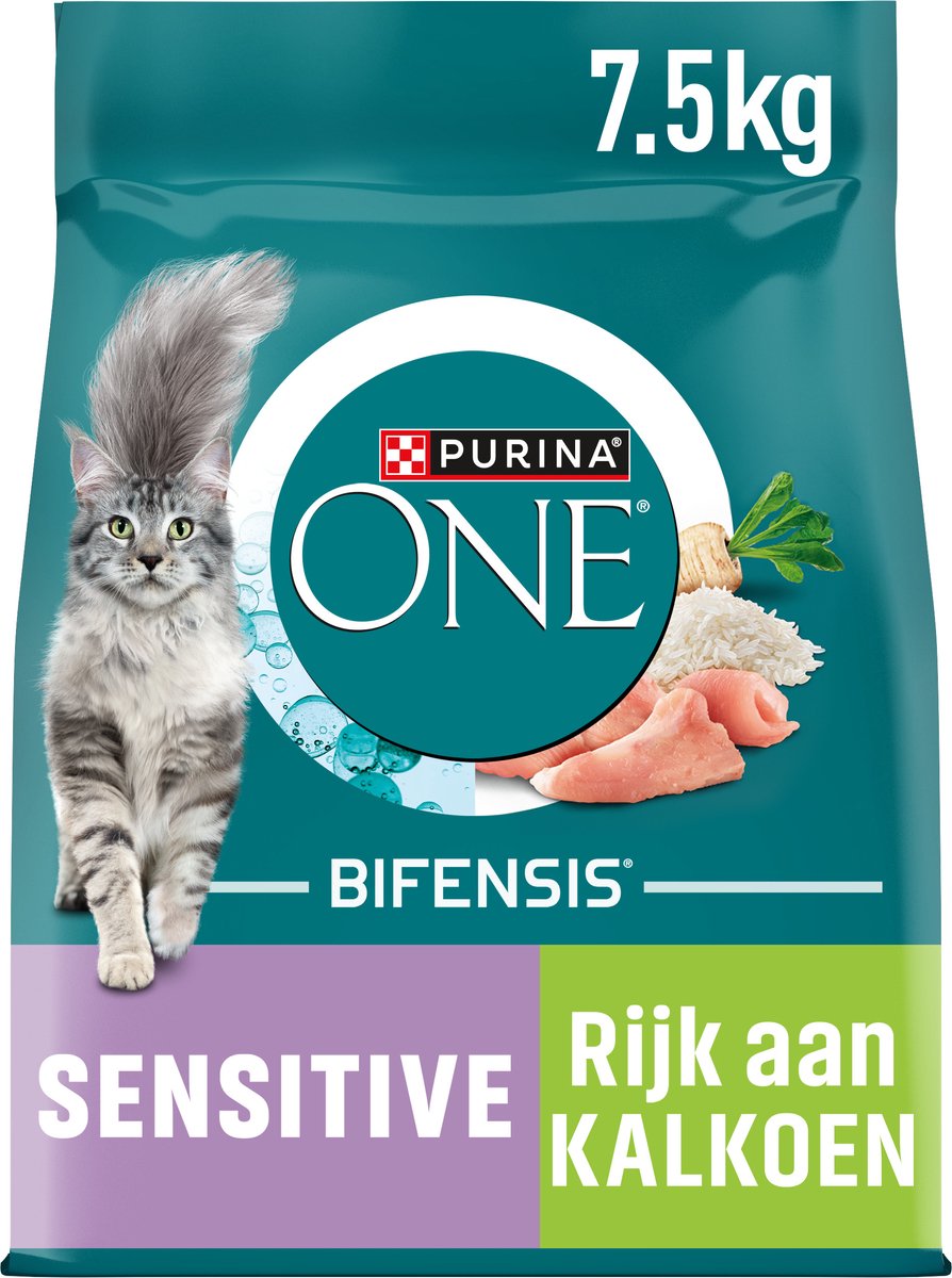 Purina one adulte sensible - nourriture pour chat - dinde - 7,5 kg