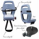 Qibbel siège arrière junior 6+ porte-bagages bleu
