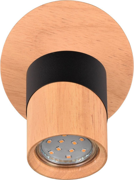 Trio aruni - spot - couleur bois avec noir - excl. 1x gu10 4,5w
