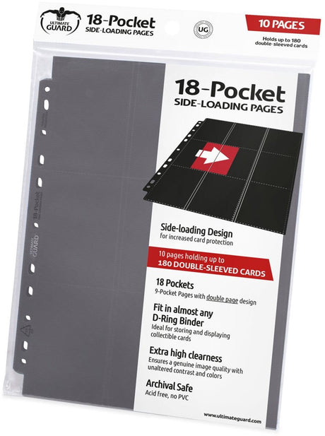 Pages 18 pochettes Ultimate Guard à chargement latéral (10) - gris
