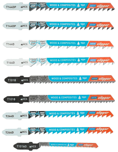 Jeu de lames de scie sauteuse Norton kit de scie à points 10x hcs