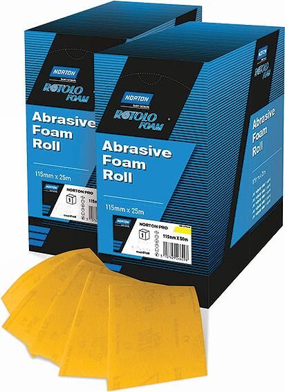 Bande abrasive Norton rouleau de ponçage en mousse rotolo 115mmx25m p240