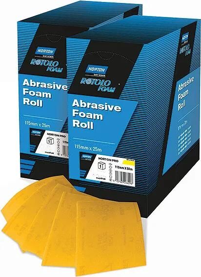 Bande de ponçage Norton rouleau de ponçage en mousse rotolo 115mmx25m p400
