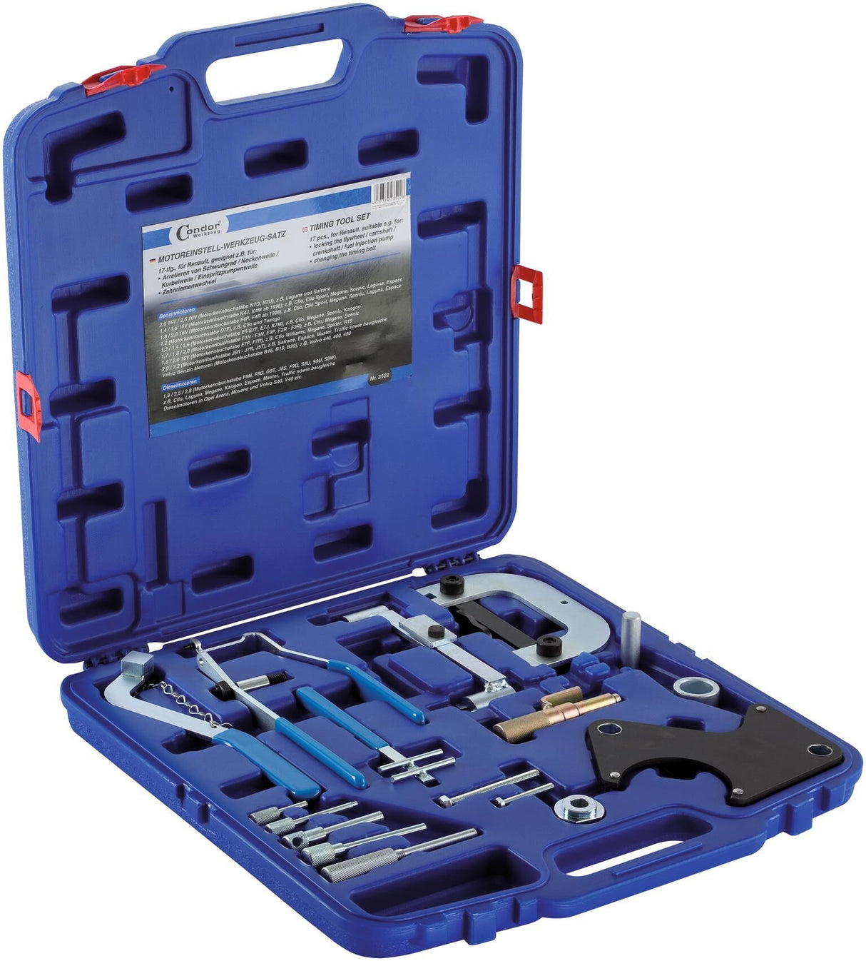 Kit d'outils de calage moteur Condor 3522 . outil de réglage du moteur ren