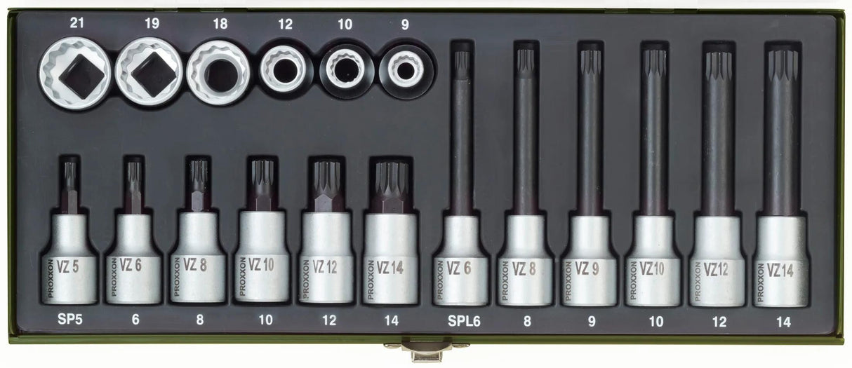 Jeu de clés à douille Proxxon, jeu de vis multi-dents xzn 18 pièces