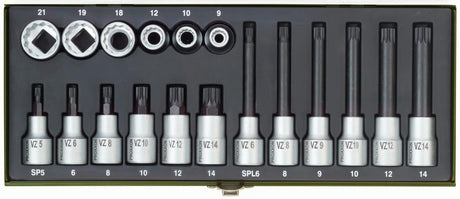 Jeu de clés à douille Proxxon, jeu de vis multi-dents xzn 18 pièces