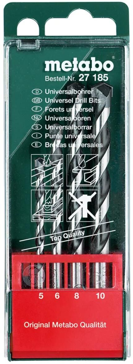 Accessoires Metabo assortiment de forets Metabo coffret de forets universel 4 pièces