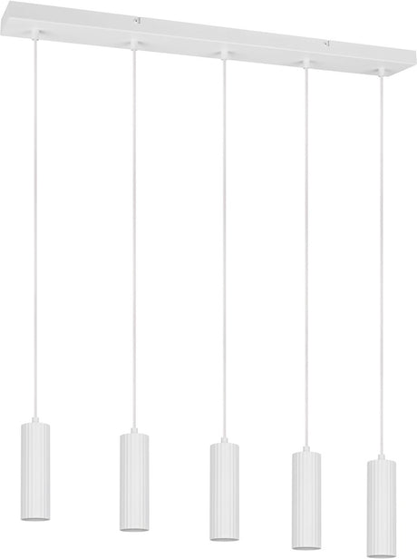 Trio soka - lampe suspendue - blanc mat - excl. 5x gu10 5 w - montage au plafond - réglable en hauteur
