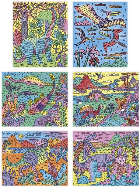 Janod - les ateliers du calme - peinture magique - dinosaures