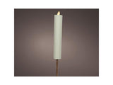 Torche bougie solaire Lumineo LED ø4-h90cm blanc