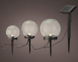 Piquet solaire Lumineo dia12-h12cm 3 lampes