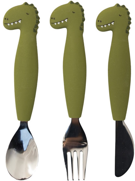 Trixie Silicone Dining Set - MR. Dino, 3e.