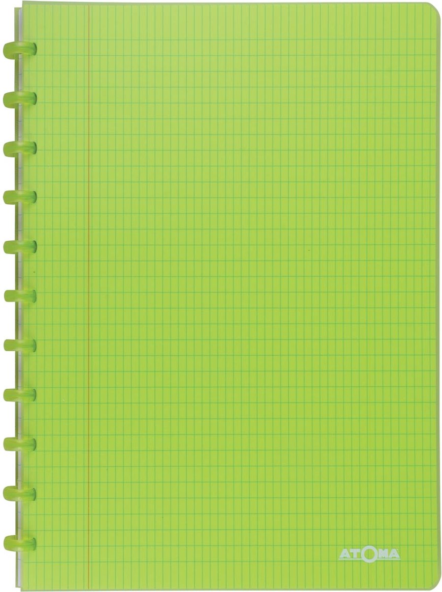Carnet tendance Atoma - a4 - 144 pages - à carreaux commerciaux - vert transparent - 1 pièce