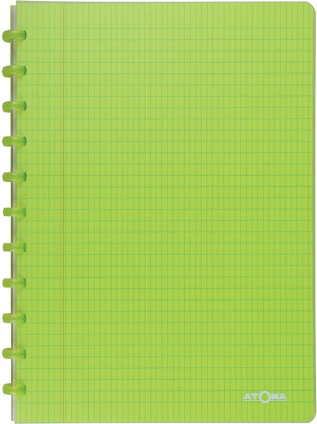 Carnet tendance Atoma - a4 - 144 pages - à carreaux commerciaux - vert transparent - 1 pièce
