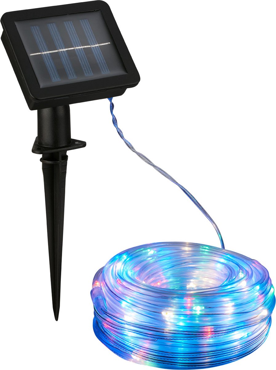 Briloner - serpent - ruban LED solaire multicolore, 100x LED RVB, ip44, extérieur, 10m
