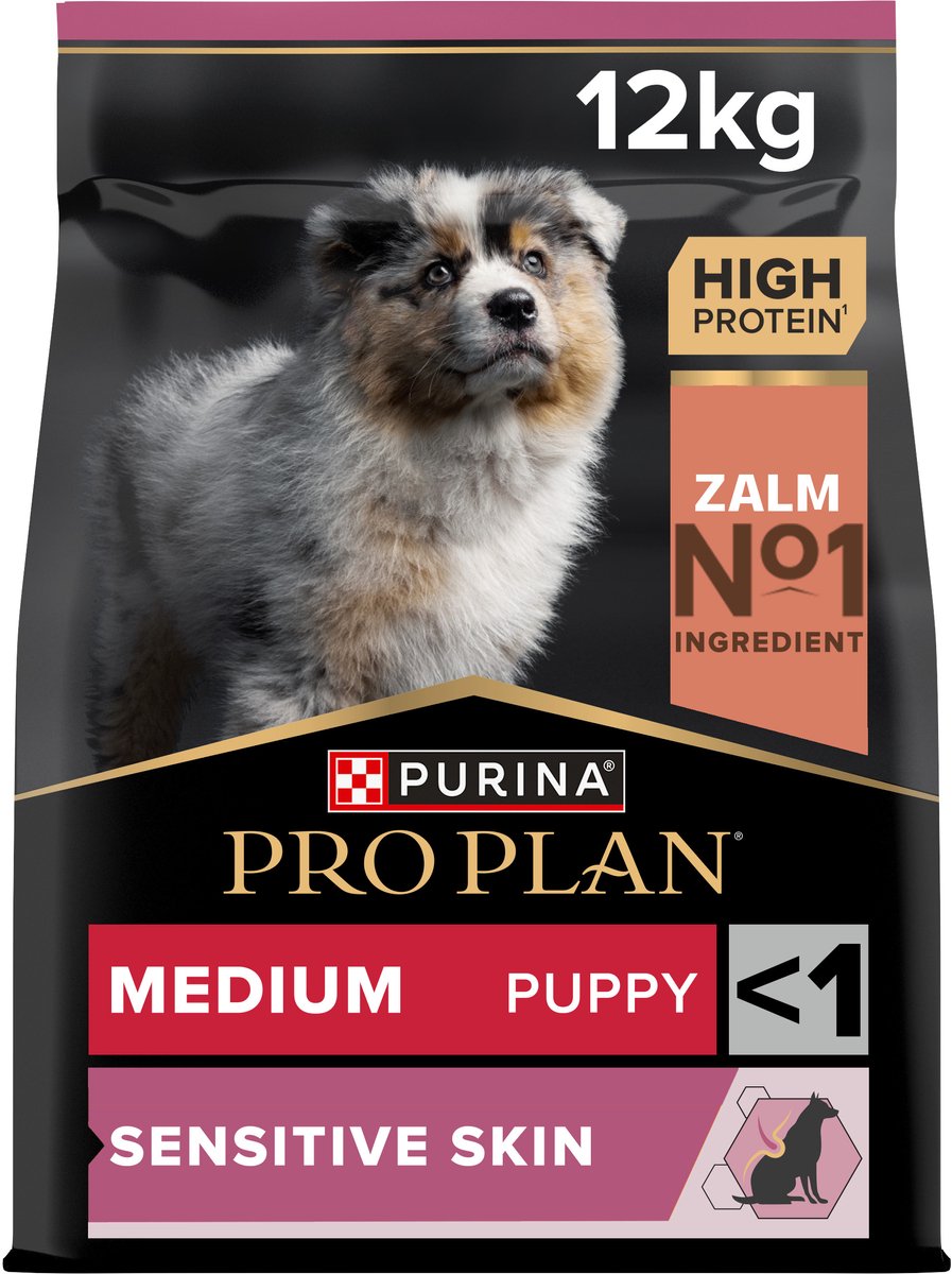 Pro plan purina® ® peau sensible chiot moyen - nourriture pour chien - saumon - 12 kg