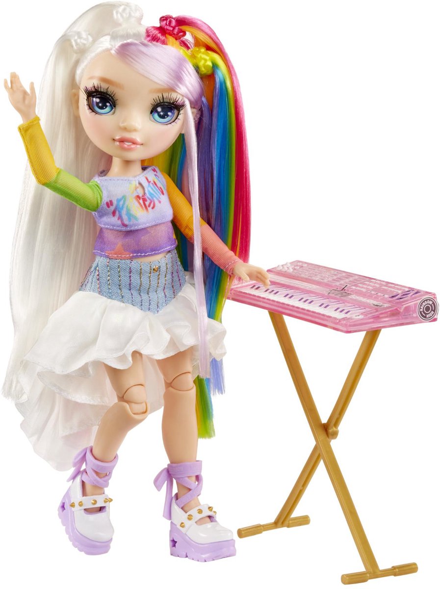 Poupée haute couture arc-en-ciel - amaya
