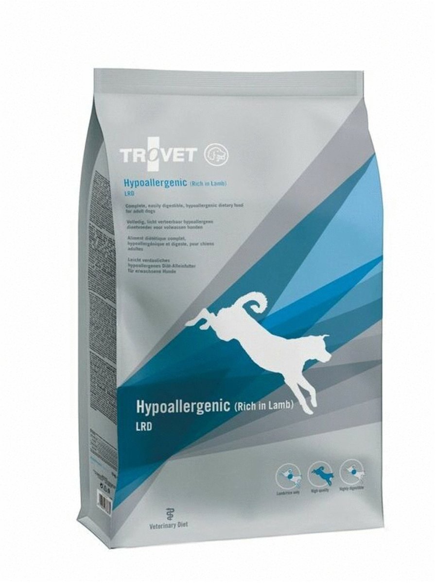 0 0 trovet lrd chien hypoallergénique - nourriture diététique pour chien - agneau 3 kg