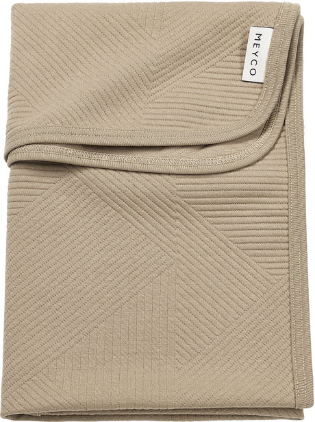 Couverture de berceau jacquard Meyco - taupe - 100x150cm - 0,5 tog