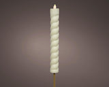 Lumineo torche solaire tourbillon dia4-h90cm blanc