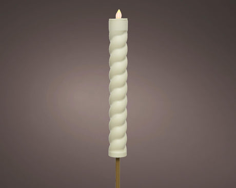 Lumineo torche solaire tourbillon dia4-h90cm blanc