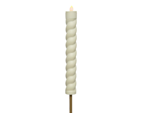 Lumineo torche solaire tourbillon dia4-h90cm blanc