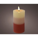 Lumineo Bougie LED effet flamme dégradé 15cm terre