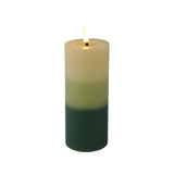 Lumineo Bougie LED effet flamme dégradé 15cm vert