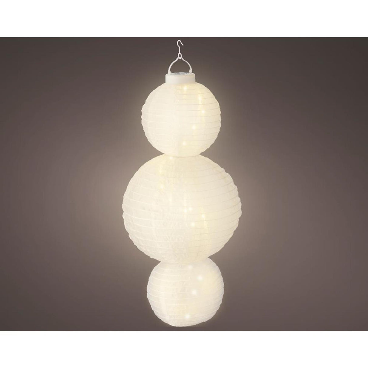 Lumineo lanterne solaire nylon 58cm blanc