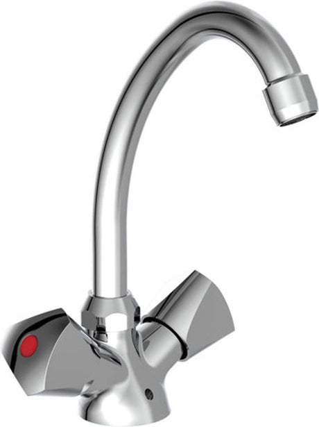 Schütte lavabo-bascin mixte grue à deux buttons Savino chrome -colored