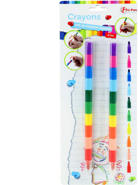 Crayon de cire Toi-toys 10 en 1, 2 pcs.